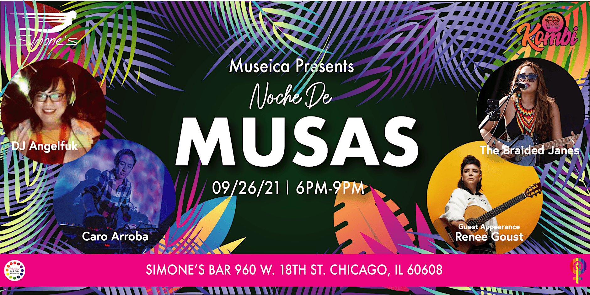 Performers on stage at Noche de Musas I